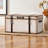 Iridium Storage Trunk in Vintage Weathered White Canvas, 15.83" H X 31.56" W X 15.93" D