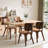 18.9" H Mid-Century Modern Dining Chair with Padded Seat Cushion & Curved Backrest, Upholstered Side Chair Set of 2-168889501-185442236