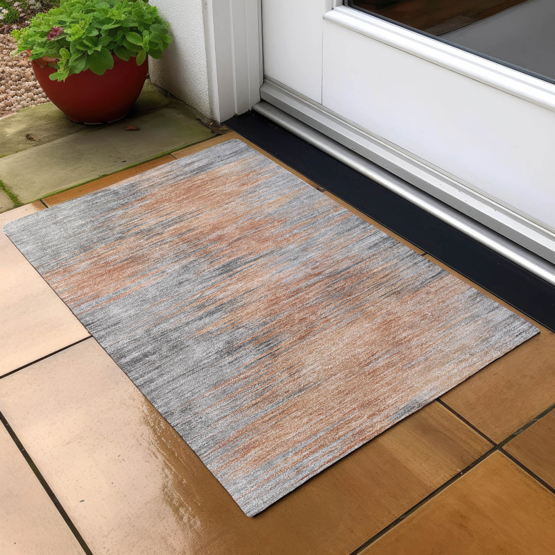 Tapis intérieur / extérieur Mahaney, Rectangle 1 pi 8 po x 2 pi 6 po