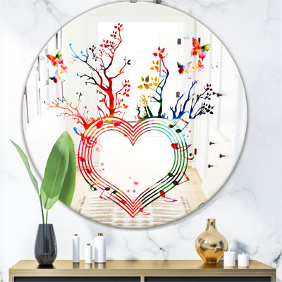 Miroir mural traditionnel Music Notes VI