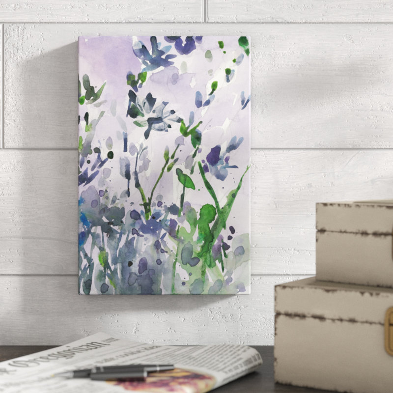 «Garden Moment II», peinture sur toile, H 12 po x l 8 po