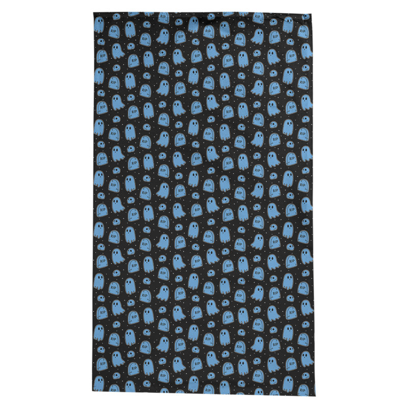Nappe à motif géométrique avicia, Noir / Bleu