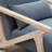 Joesy 26.8" Wide Upholstered Linen Blend Accent Chair with Wooden Legs and One Pillow-1659214757