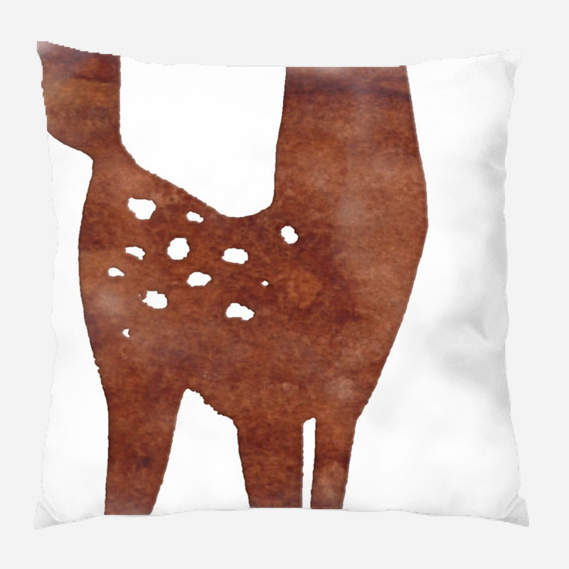 Coussin de cerfs d’hiver Marysville, Microsuède, Intérieur