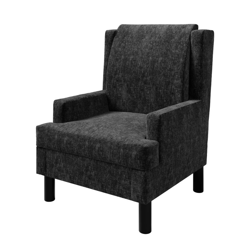 Fauteuil d'appoint à oreilles MidCentury, Black