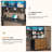 Full Size Loft Bed Frame With Desk And 7 Storage Drawers, Metal Loft Full Beds With Led Lights And Charging Station, Full Bed Frame With Open Storage Shelf, Safety Guardrail And Ladder, Black-100639694-98386782