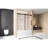 Matte Black Single Sliding Shower Door, 56 - 60 "w X 60" H, 6mm Clear Tempered Glass, Proof Film, Stainless Steel Handle, Square Tube Track, American Bathroom Design, Large Wheels For Smooth And