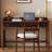 51.18" Brown solid rectangular wood desk
