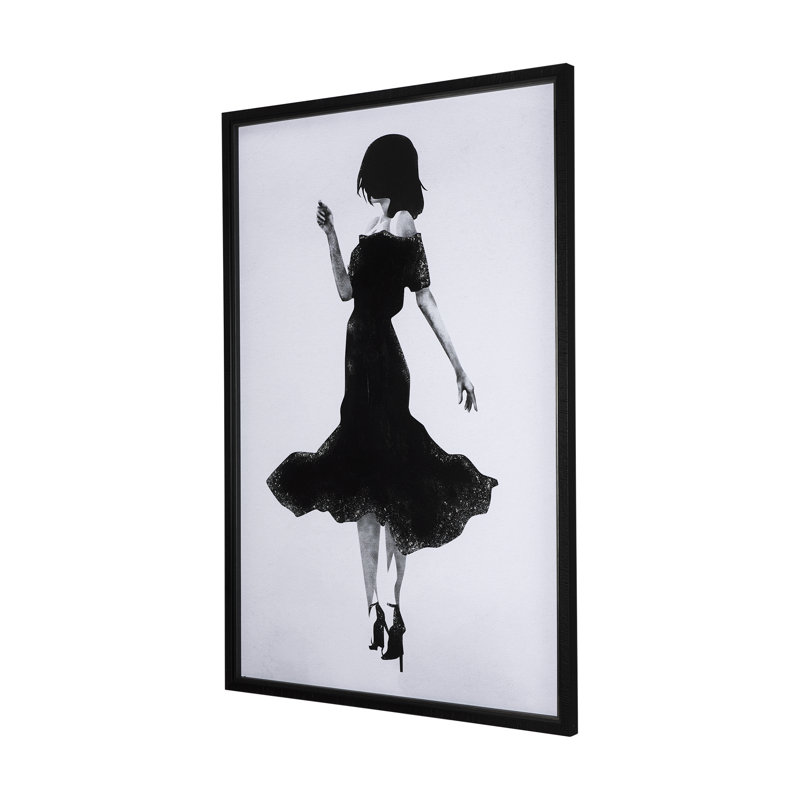 «A Dancing Night a Hand», reproduction d'art encadrée texturée matte sous verre, Une nuit dansante II