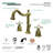 Kingston Brass Heritage Two-Handle 3-Hole Deck Mount Widespread Bathroom Faucet with Pop-Up Drain-29272856