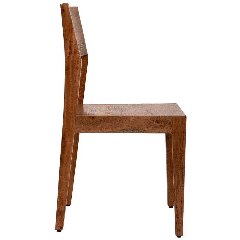 Toolleen 45cm H Solid Wood Side Chair, Walnut