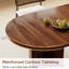Table de salle à manger 70,8 "ovale avec rangement latéral double pour 4 personnes 6 personnes Table de ferme moderne en bois avec portes en bois pour cuisine