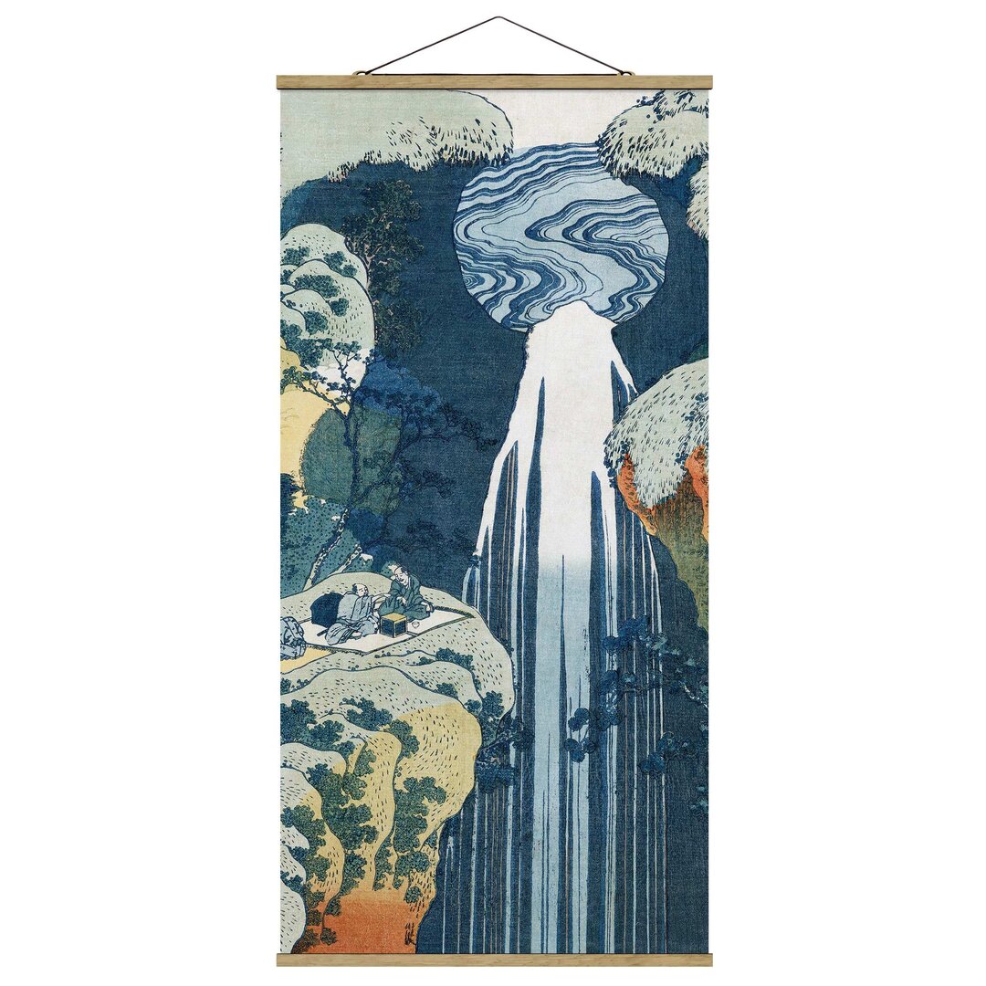 Stoffbild The Waterfall of Amida von Katsushika Hokusai