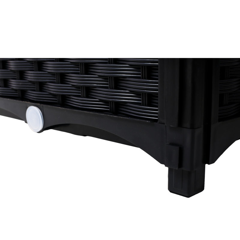 27.7" High Raised Beds: 47.2"X15.7" Black Polypropylene With Drainage For Veggies, Flowers, Herbs, Easy To Assemble Outdoor Planters Garden 47.2"X15.7"X27.7" Drainage, Ideal Veggie, Flower, Herb