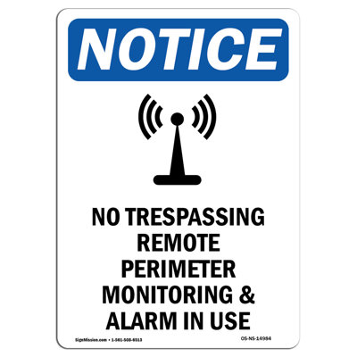 No Trespassing Remote Aluminum Sign 18 x 24