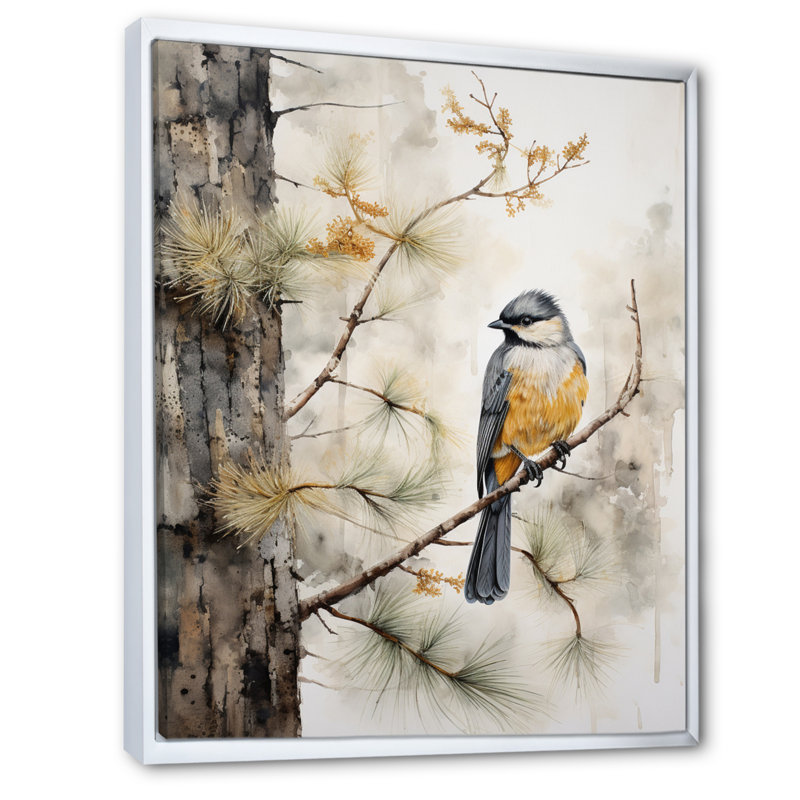Forêt, gardiens du minimalisme I - animaux, impressions d'art mural, H 44 po x l 34 po x P 1,5 po, Cadre flottant blanc