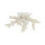Statue décorative corail sur base de verre pour décoration intérieure - Figurine parfaite pour les décorations de salon - 14 po, blanc
