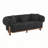 82.25"Wide Round Arm Curved Sofa with Rubberwood Legs-1835107499