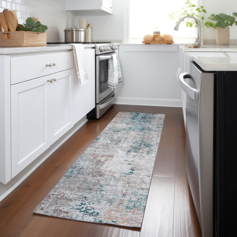 Tapis antidérapant Chaquana, Tapis de couloir 2 pi 3 po x 7 pi 6 po