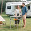 Table de camping pliante, 3 tables pliantes réglables avec filet de rangement léger et portable avec poignée de transport-128881568-128881570