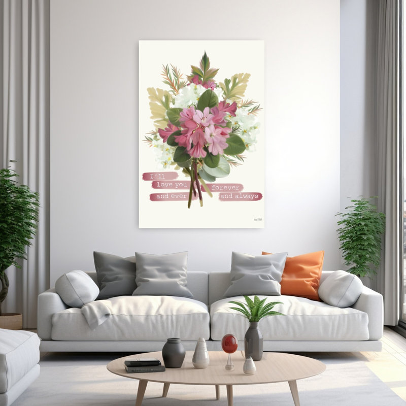 «Forever And Ever», art floral contemporain, H 60 po x l 40 po