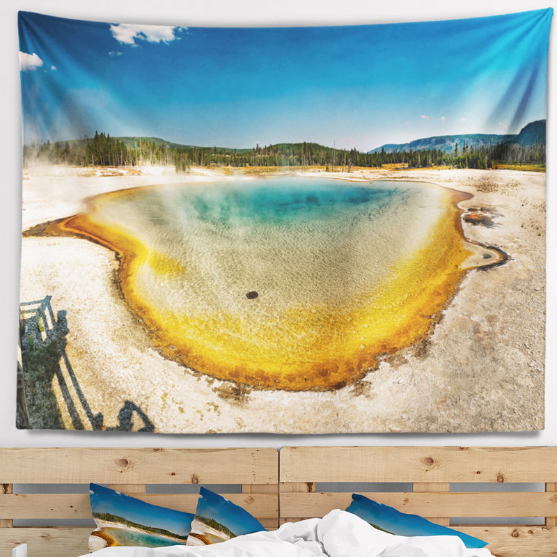 Tapisserie panoramique Schafer Yellowstone, H 32 po x l 39 po