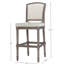Tabouret de bar Charleston avec siège rembourré et pieds tournés