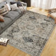 Washable Area Rugs Vintage Rug Non-Slip Low Pile Throw Soft Rugs_Beige