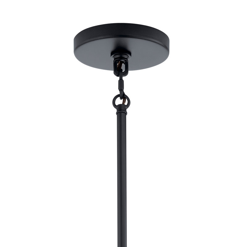 6 - Light Dimmable Drum Chandelier, Palm