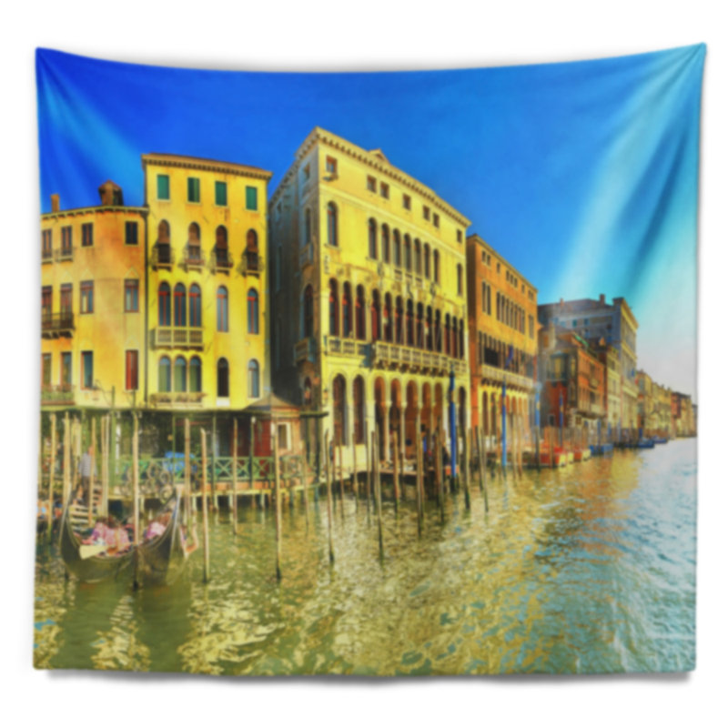 Tapisserie venice grand canal cityscape ting, H 32 po x l 39 po