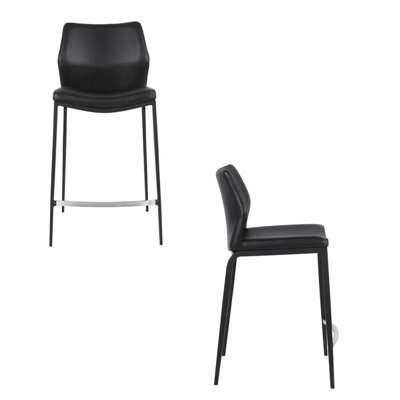Tabouret en cuir Curve