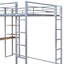 Lit mezzanine double en métal avec 2 tablettes et un bureau-1209144398-1209144396
