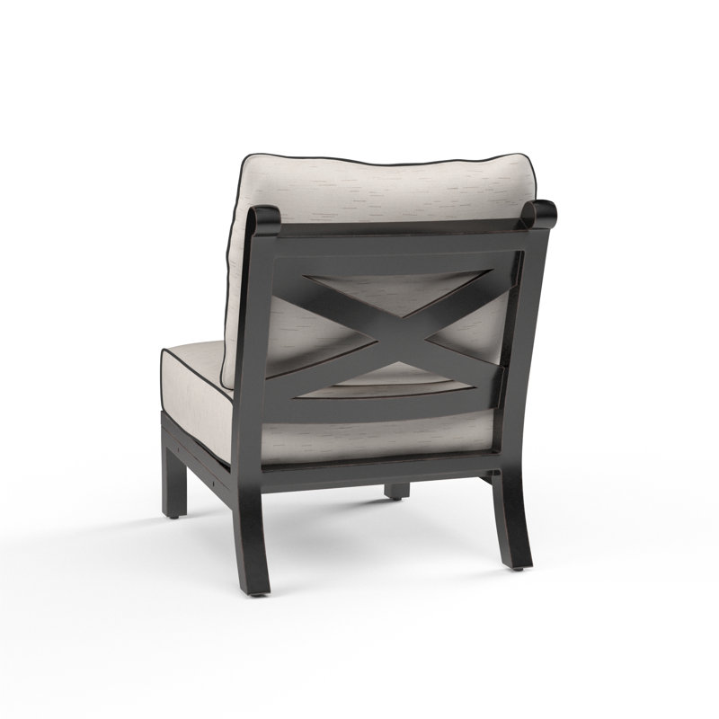 Monterey Outdoor Armless Lounge Chair, Frequency Sand Sunbrella®