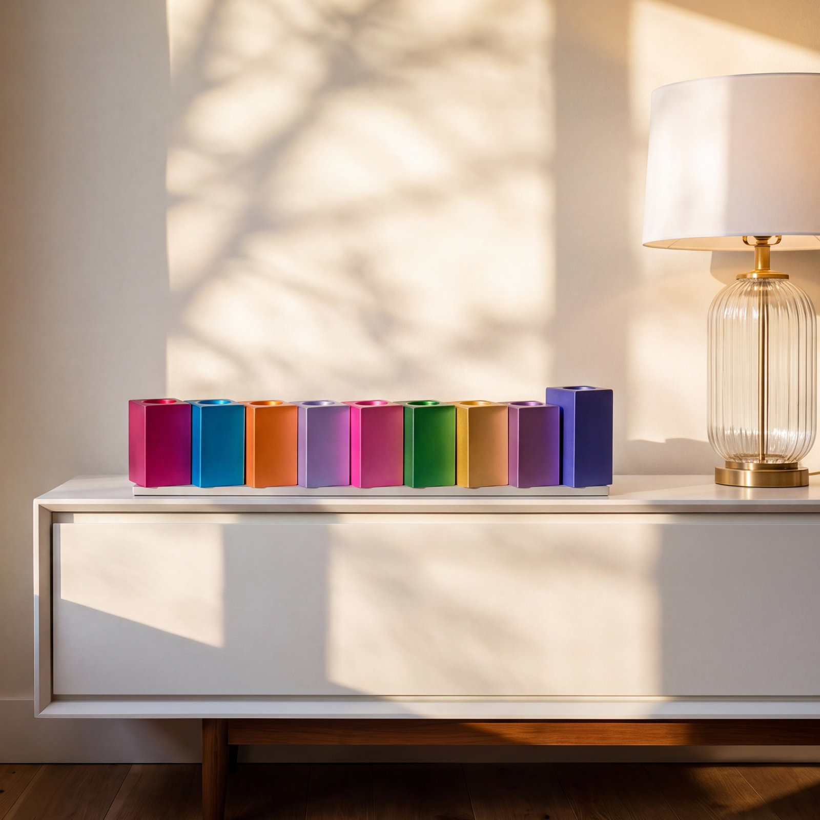 Anodized Rearrangeable Menorah