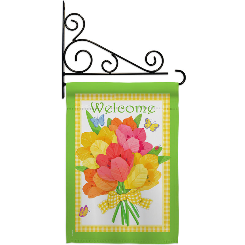 Aindrea Double Sided 18.5'' H x 13'' W Polyester Flag Set