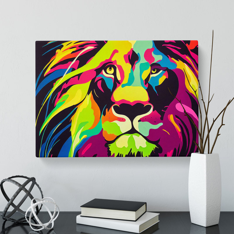Lion Splash Vol.4 Abstract - Wrapped Canvas Print, 35cm H x 50cm W x 3cm D