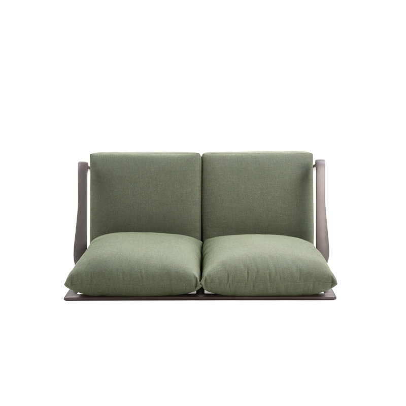 Outdoor 2 - Seat Loveseat, Green, Brown