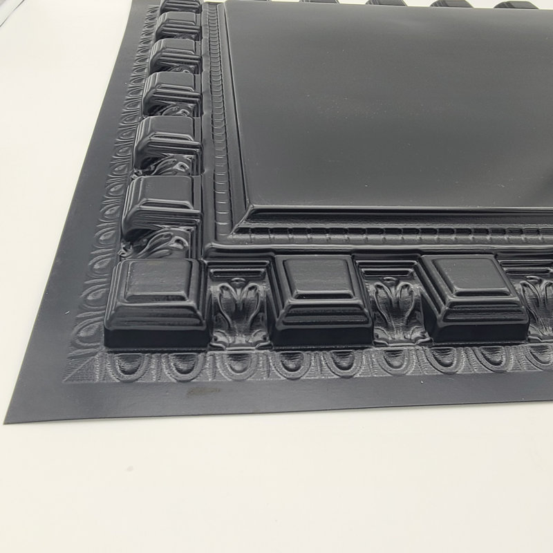 24'' L x 24'' W Coffered PVC Drop-In Ceiling Tile In Black