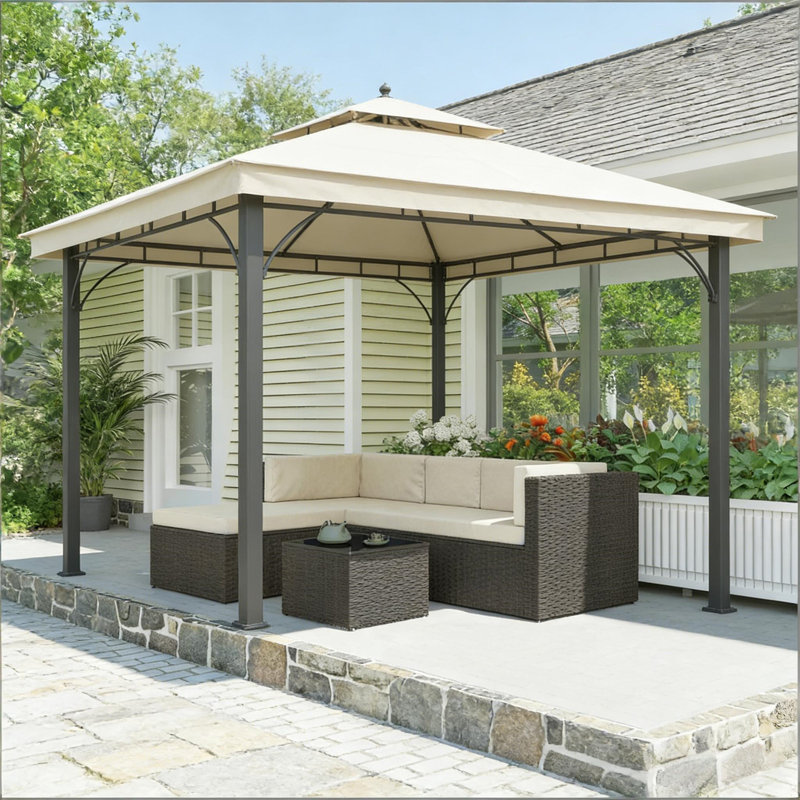 Ensemble de conversation pour jardin extérieur, Beige