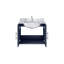 Meuble-lavabo de salle de bain 24 po X P 22 po D, dessus en marbre de Carrare et ensemble de robinet-2029047429-2029047430