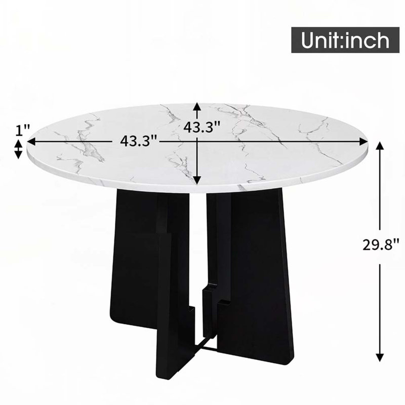 Round Dining Table for 4