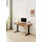  Adjustable Standing Desk with South American Walnut, Live Edge Desk with Drawer Storage-1801079239-1801079225