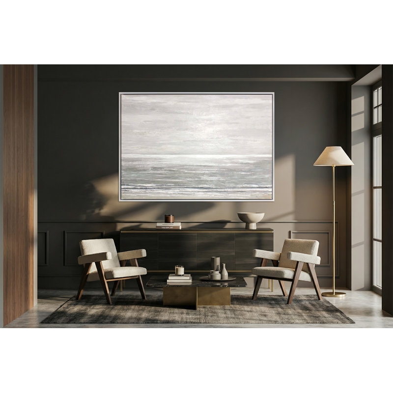«Morning Calm» par Lawrence Behunek - peinture sur toile à cadre flottant