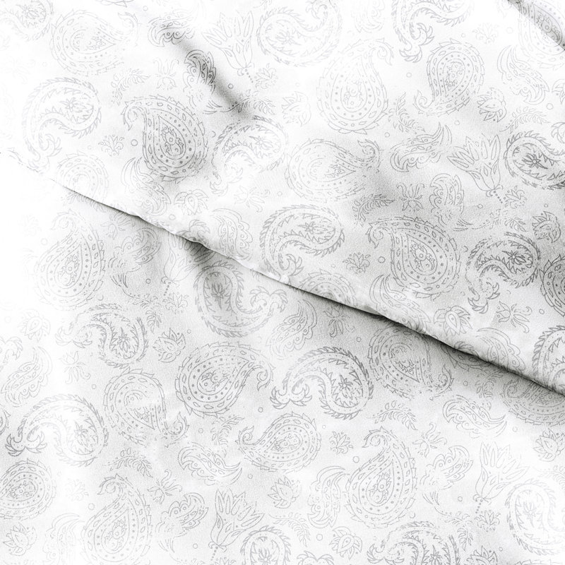 Becky Cameron™ Modern & Contemporary Paisley Duvet Cover, King/Cal. King Duvet Cover + 2 Standard Shams, Navy