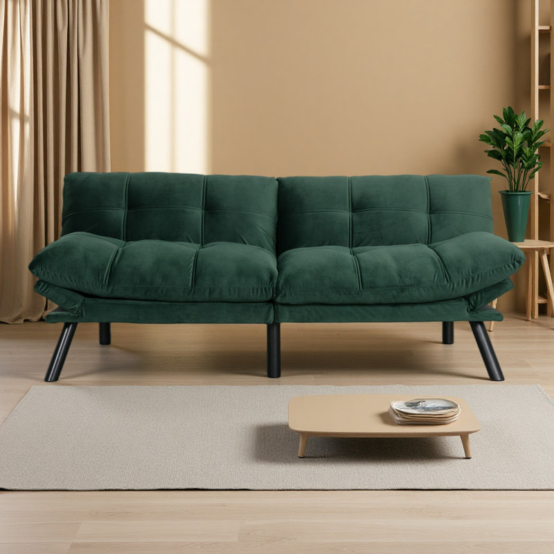 Convertible Folding Modern Sofa Bed, Emerald