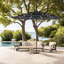 Grand parasol solaire en acier pour terrasse