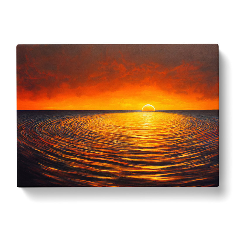 Fascinating Sunset Seascape - Wrapped Canvas, 35cm H x 50cm W x 3cm D