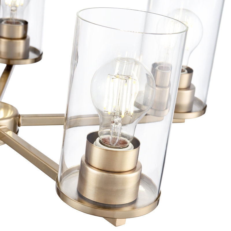 Lustre Lieberman - or moderne, 5, H 21,25 po x l 24 po x P 24 po