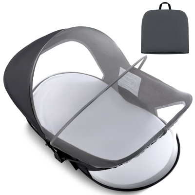 Coussin de voyage portatif pour bébé, nid de bébé facile à plier pour le camping, comprenant une moustiquaire et un auvent pare-soleil