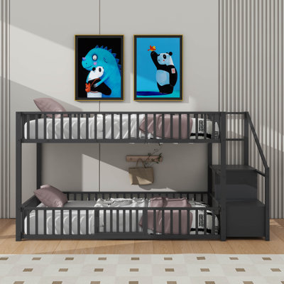 Twin Size Stylish Multifunctional Bunk Bed